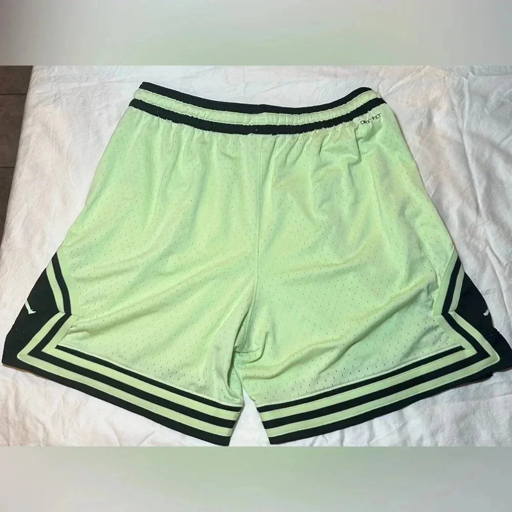 Air Jordan Jumpman Dri Fit Diamond Shorts XXL Lime Green Pockets Basketball NWOT